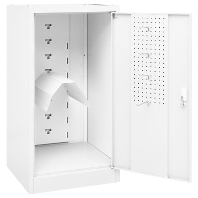 vidaXL Saddle Cabinet White 53x53x105 cm Steel