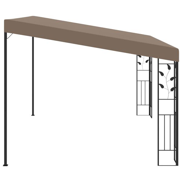 vidaXL Wall-mounted Gazebo 4x3x2.5 m Taupe