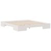 vidaXL Floor Bed Frame with Storage White 200 x 200 cm Solid pine wood