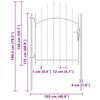 vidaXL Garden Gate Steel 1x2 m White