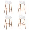 vidaXL 5 Piece Bar Set White
