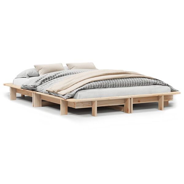 vidaXL Bed Frame without Mattress 120x190 cm Small Double Solid Wood Pine