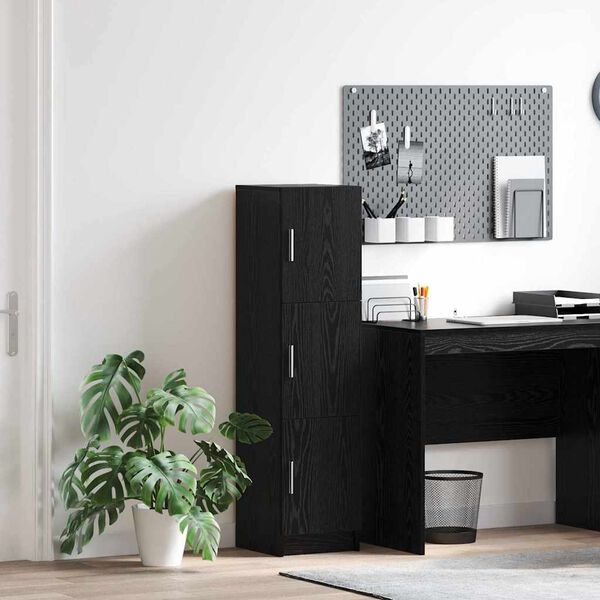 vidaXL Highboard Black Oak 31.5 x 32 x 122.5 cm
