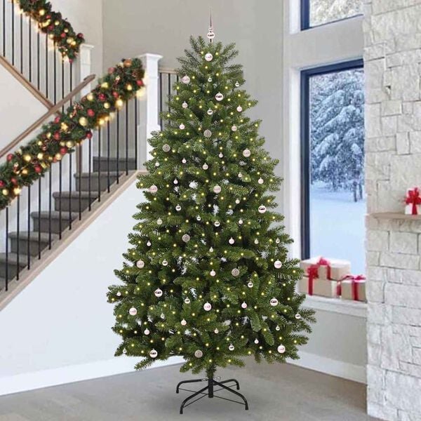 vidaXL Artificial Christmas Tree Green 300 cm PVC and Metal