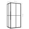 vidaXL Shower Cabin ESG 90x70x180 cm