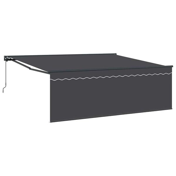 vidaXL Retractable Awning Manual Anthracite 400 x 300 cm