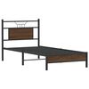 vidaXL Bed Frame without Mattress Brown Oak 90x200 cm Engineered Wood