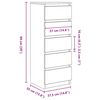 vidaXL Sideboard with Drawers Old Wood 37.5x35x99 cm Engineered Wood