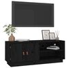 vidaXL TV Cabinet Black 105x34x40 cm Solid Wood Pine