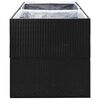 vidaXL Garden Planter Black 157x80x80 cm Poly Rattan