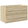 vidaXL 2 Piece Bathroom Furniture Set Sonoma Oak Engineered Wood