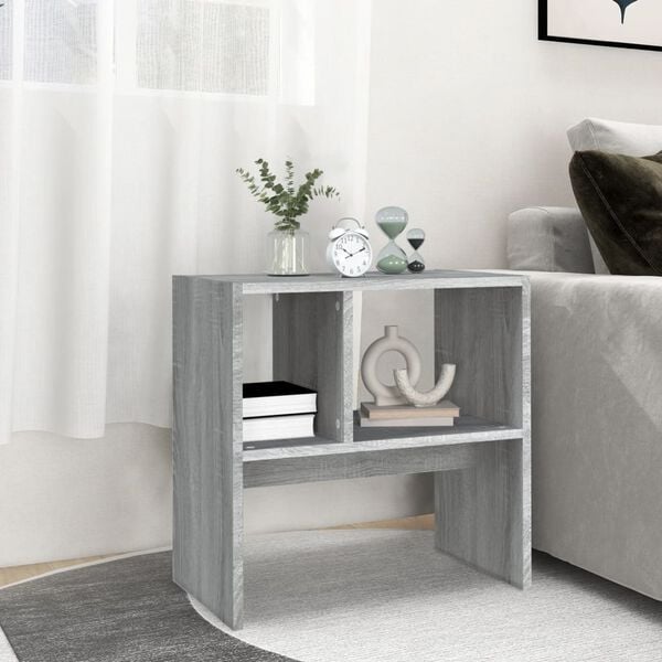 vidaXL Side Table Grey Sonoma 50x30x50 cm Engineered Wood