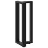 vidaXL Console Table Legs T-Shaped 2 pcs Black 25x28x(72-73) cm Steel