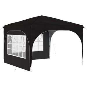 vidaXL Pop-up Party Tent 290 x 290 x 245 cm Black
