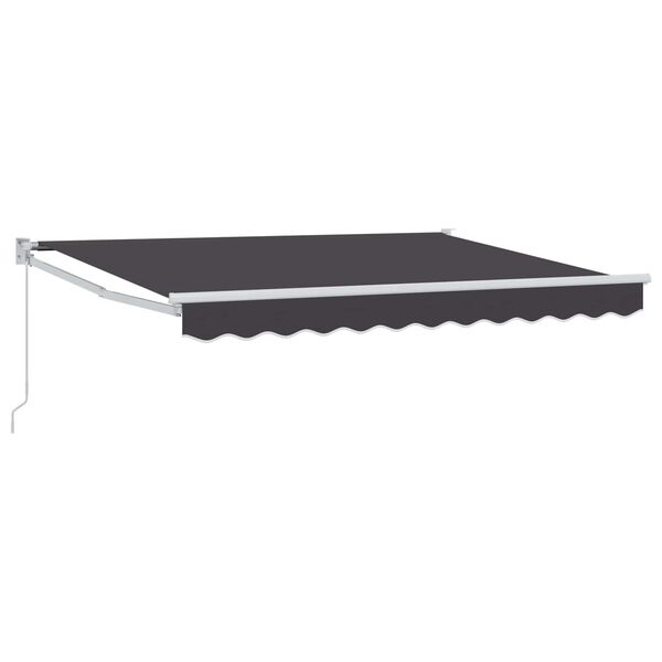 vidaXL Manual Retractable Awning Anthracite 2.5 x 2 m
