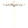 vidaXL Garden Parasol Cream White &Oslash; 217 x 230 cm Bamboo