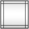 vidaXL Wall Mirror Black 50x50 cm Square Iron