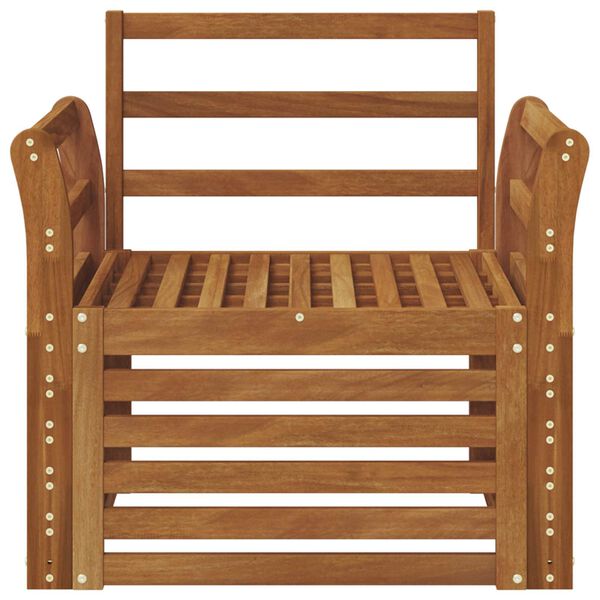 vidaXL Outdoor Sofa Set Natural 75.5 x 63 x 73 cm Solid Acacia Wood