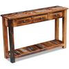 vidaXL Console Table Solid Reclaimed Wood 120x30x76 cm