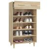vidaXL Shoe Cabinet Sonoma Oak 60x35x105 cm Engineered Wood
