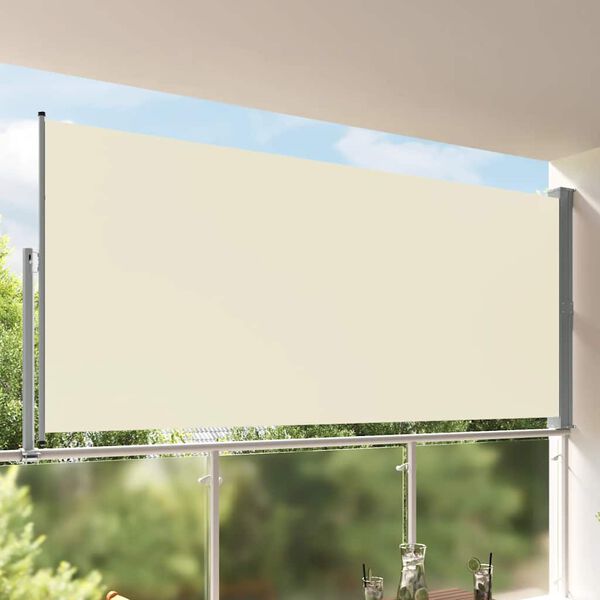 vidaXL Patio Retractable Side Awning 160 x 300 cm Cream