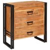 vidaXL Sideboard with Drawer Brown 66 x 33 x 70 cm Solid Acacia Wood