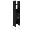 vidaXL 4 Piece Book Cabinet Set Black Engineered Wood
