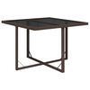 vidaXL Garden Table | Brown and black | PE rattan | Large | Lightweight