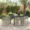 vidaXL Garden Dining Set 5 pcs Light Grey Powder-Coated Steel