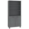 vidaXL Highboard HAMAR Solid Wood Pine Dark Grey