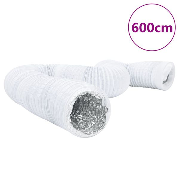 vidaXL Ventilation Duct Aluminium and PVC 6 m &Oslash;20 cm
