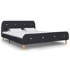 vidaXL Bed Frame without Mattress Dark Grey Fabric 150x200 cm King Size