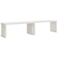 vidaXL Garden Bench Extendable White 212.5x40.5x45 cm Solid Wood Pine