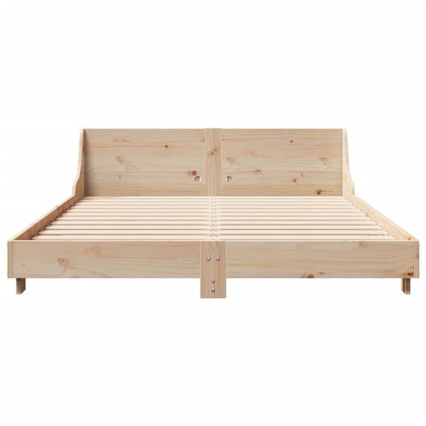 vidaXL Bed Frame without Mattress 120x190 cm Small Double Solid Wood Pine
