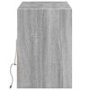 vidaXL TV Wall Cabinet with LED Lights Grey Sonoma 130x31x45 cm