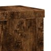 vidaXL Plant Stands 2 pcs Smoked Oak 10x10x18 cm Engineered Wood