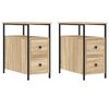 vidaXL Bedside Cabinets 2 pcs Sonoma Oak 30x60x60 cm Engineered Wood