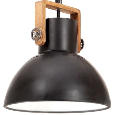 vidaXL Industrial Hanging Lamp 25 W Black Round 40 cm E27