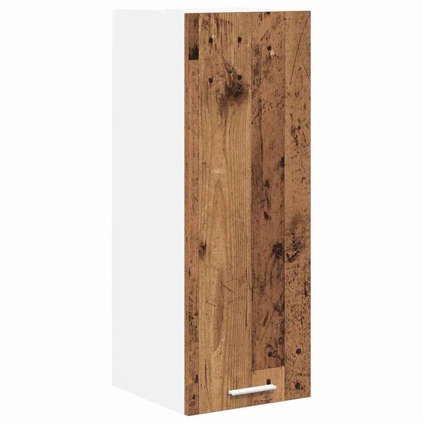 vidaXL Hanging Cabinet with Storage Old Wood and White 30 x 31 x 80 cm