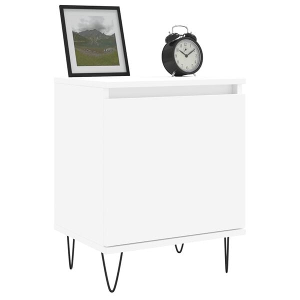 vidaXL Bedside Cabinets 2 pcs White 40x30x50 cm Engineered Wood