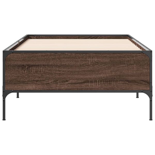 vidaXL Bed Frame without Mattress Brown Oak 90x190 cm Single