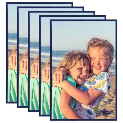 vidaXL Photo Frames Collage 5 pcs for Wall or Table Blue 59.4x84cm MDF