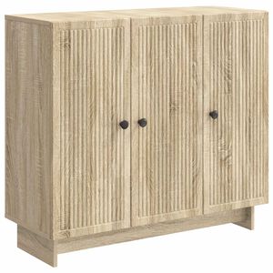 vidaXL Sideboard Sonoma Oak 89 x 34.5 x 80 cm Engineered Wood