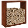 vidaXL Firewood Rack 100x40x100 cm Weathering Steel