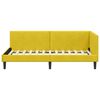 vidaXL Corner Bed Frame with Headboard Yellow 100 cm x 200 cm Velvet