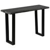 vidaXL Console Table Solid Mindi Wood 110x35x75 cm Grey