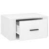 vidaXL Wall-mounted Bedside Cabinet High Gloss White 50x36x25 cm