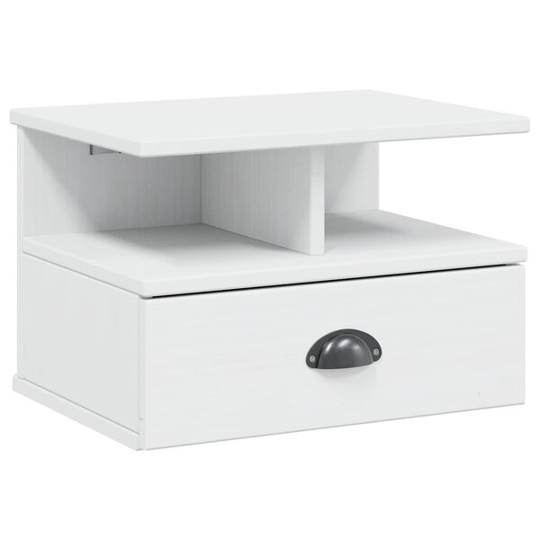 vidaXL Bedside Cabinet Hill White 40 x 31 x 27 cm Solid Pine Wood
