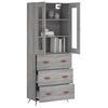 vidaXL Highboard Grey Sonoma 69.5x34x180 cm Engineered Wood