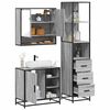 vidaXL 3 Piece Bathroom Furniture Set Grey Sonoma Engineered Wood